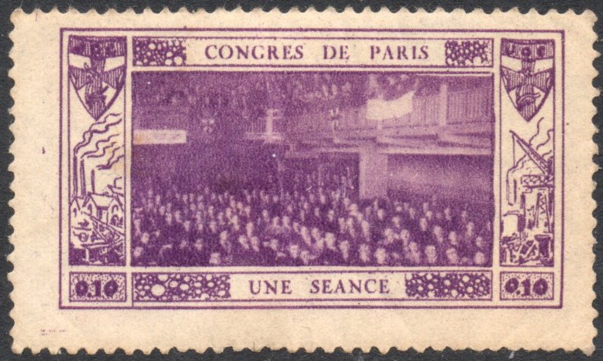 Philatelie France : Philatelie Vignette : Congrès de Paris : Une Séance